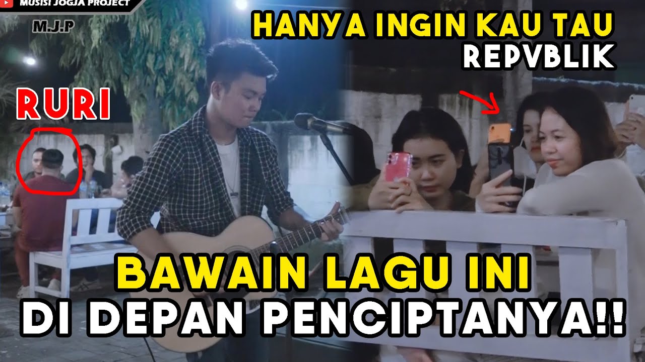 BAWAIN LAGU DI SEBELAH PENCIPTANYA !!! HANYA INGIN KAU TAHU - REPVBLIK (LIRIK) COVER BY TRI SUAKA