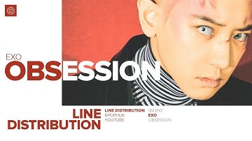 [CORRECTED VIDEO ON DESC.] EXO - OBSESSION (Line Distribution)
