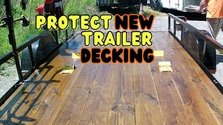 Staining and Protecting Trailer Decking | Using Used Motor Oil