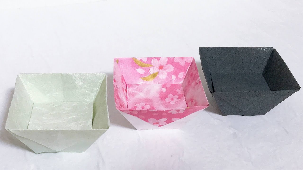 折り紙 箱 簡単でオシャレなお皿を作ってみた 作り方 How To Make A Fashionable Bowl Easily With Origami Youtube