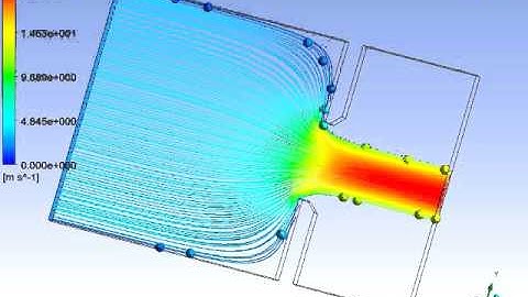 Orifice simulation by ansys velocity streamline #CFD
