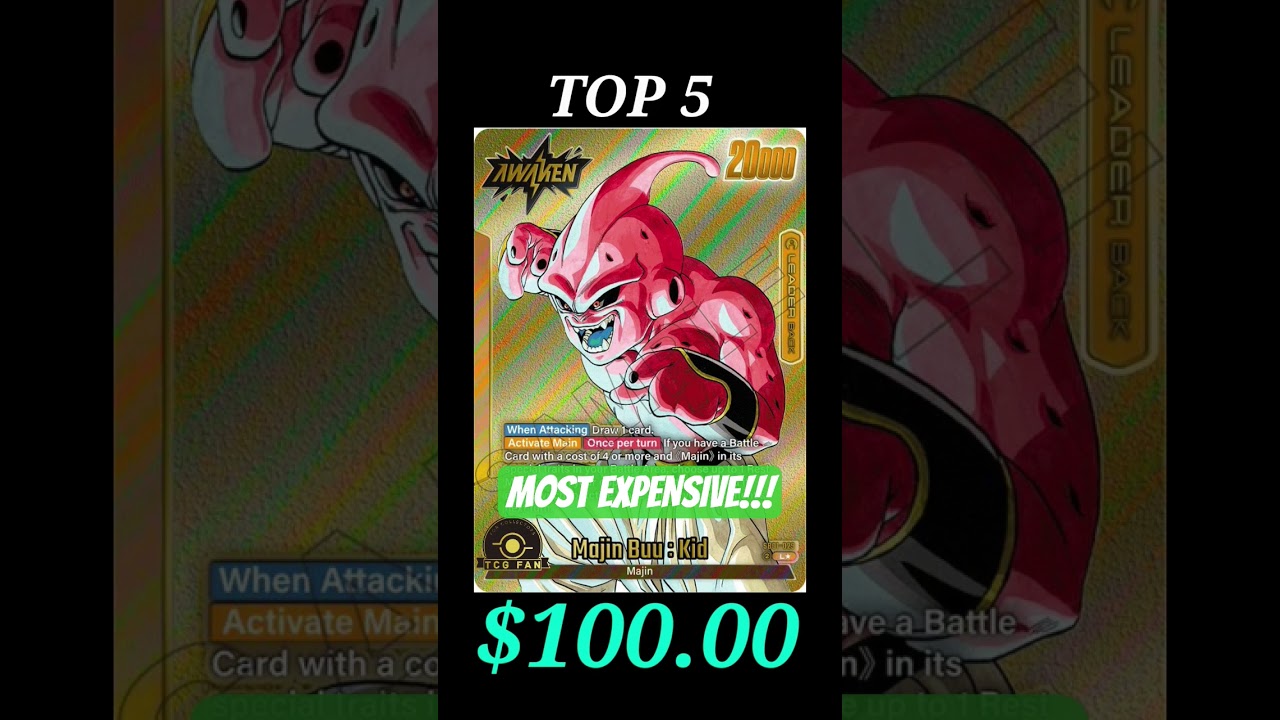 Dragon BALL FUSION WORLD: MANGA BOOSTER TOP 10 MOST EXPENSIVE CARDS!!! #dragoball #tcg #share #cards