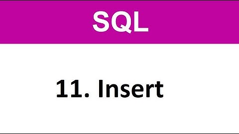SQL Tutorial - 11  SQL Insert Commands Insert Into Table Oracle Commands