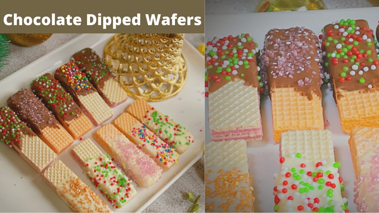 Christmas Special Chocolate Dipped Wafers | Bakemas 2021 - Day 12 | Christmas No Bake Recipe | Deepali Ohri