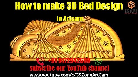 How to Make Bed Design in Artcam | #GSZone #Bed #Artcam #cnc #woodworking