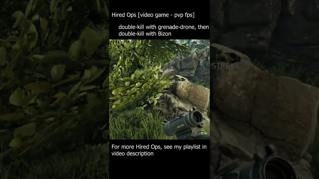Hired Ops [096] - 2 double-kills; one with grenade-drone and the other with Bizon