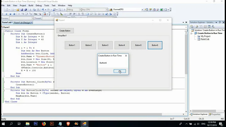 How to Create Button Control in Run Time VB.Net