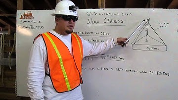 Safe working load sling stress