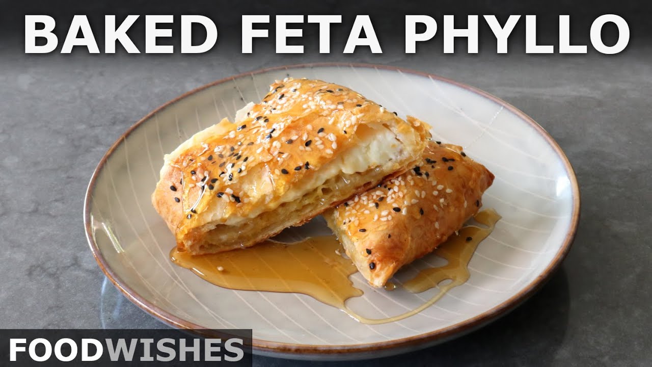 Baked Feta Phyllo with Honey Food Wishes