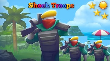 Guns Up Mobile (The New Epic Unit Shock Troops 🆚️ Ranger AI base🔥)