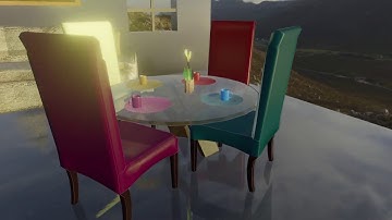 Dining Table in Blender 2.8 with Eevee