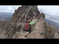 Final 100 of exposed climbing to the summit  14er mt wilson