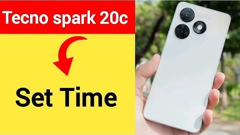 Tecno Spark 20c me time Set kaise kare, how to set time