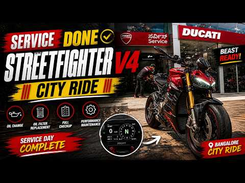 Ducati Streetfighter V4 on Bengaluru Streets.🥵😁 Just back after Service.🔧
