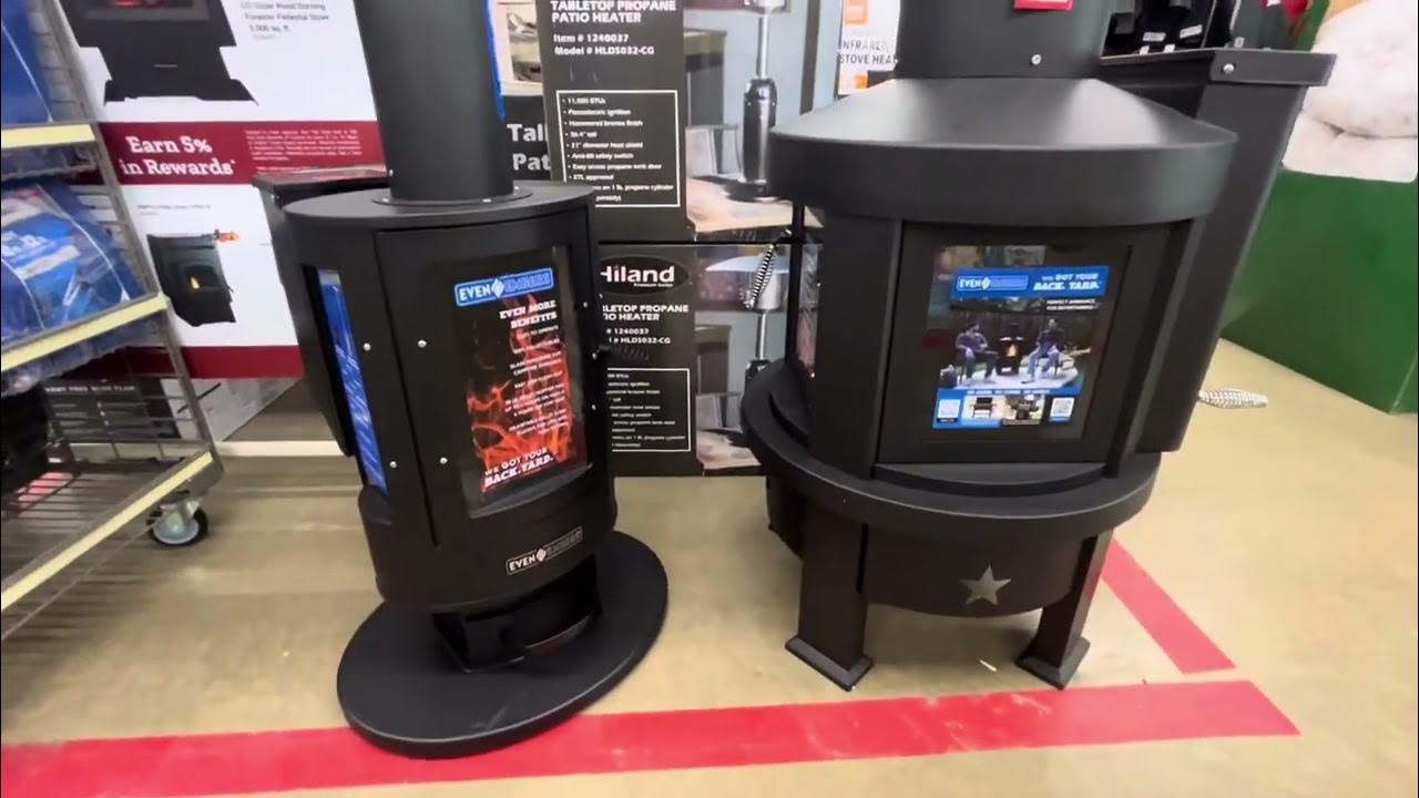 Even Embers 70,000 BTU Pellet Fueled Patio Heater and Even Embers