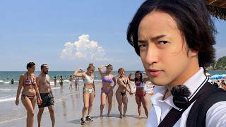 Going To Japan's WORST Beach That Has Gangs And Foreigners Hitting On Japanese Girls...