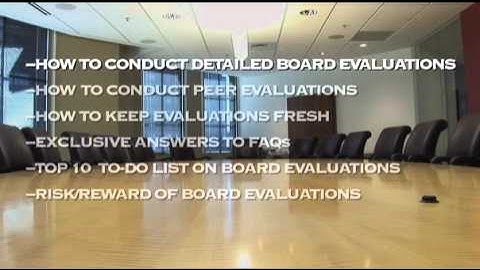 Board Evaluation: Creating Strategic Performance and Effectiveness