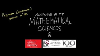 Mathematical Sciences Programme @ Science Faculty of Stellenbosch University