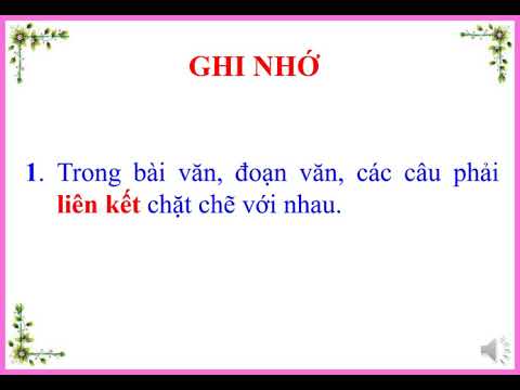 BÀI GIẢNG LT&C:Liên kết các câu trong bài bằng cách lặp từ