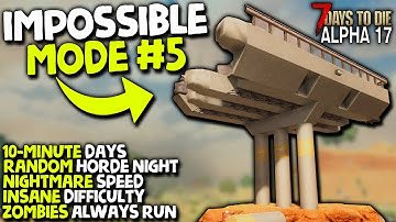 NEW ZOMBIE PROOF BASE! - Impossible Mode (GFM8) #5 | 7 Days to Die (2019 Alpha 17.2)