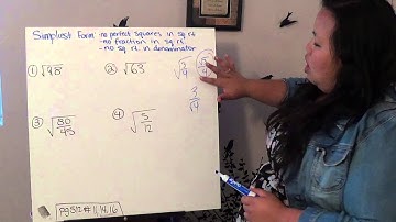 Algebra I 9.3 Simplifying Radicals
