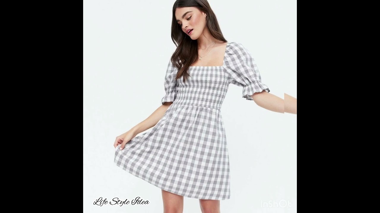 👗✨Trending check frock designs/latest check frock collection✨👗
