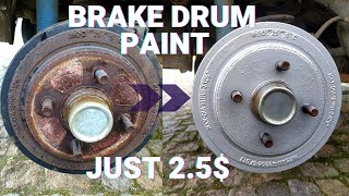 [VERY CHEAP] How to Paint Brake Drums without Removing