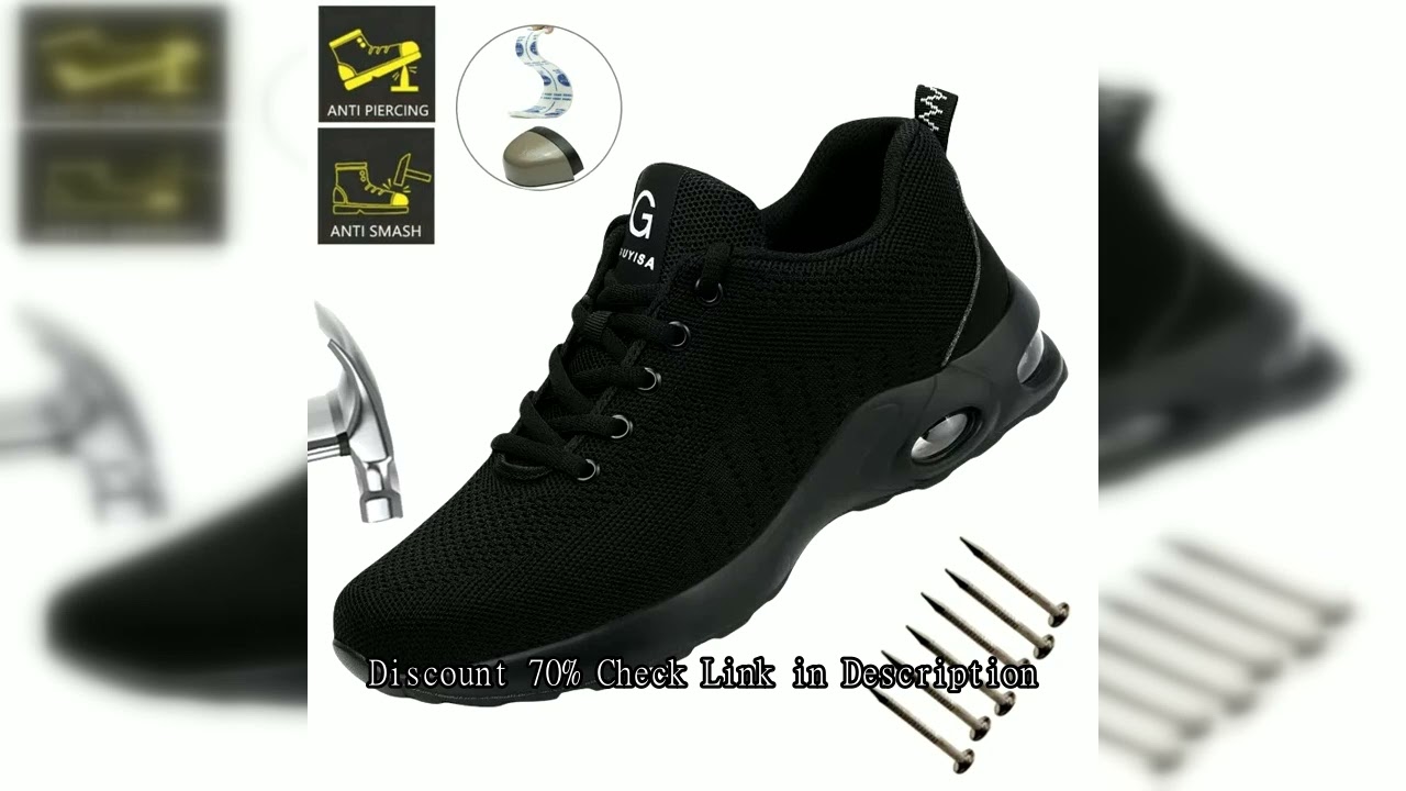 Air Cushion Work Safety Shoes For Men Breathable Work Sneakers Steel Toe Shoes Women & Man Anti-punc
