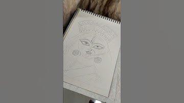 🙏how to draw Durga Mata drawing outline tutorial step by step❤️‍🩹#sketch #durgapuja#drawing#trending