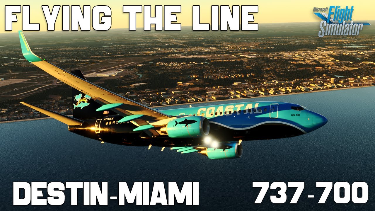Full Flight: Destin to Miami in PMDG 737-700 | MSFS Realism