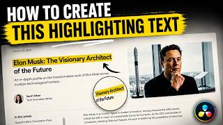 Text Highlight Effect in DaVinci Resolve 🔥| MOTIONVIBEX
