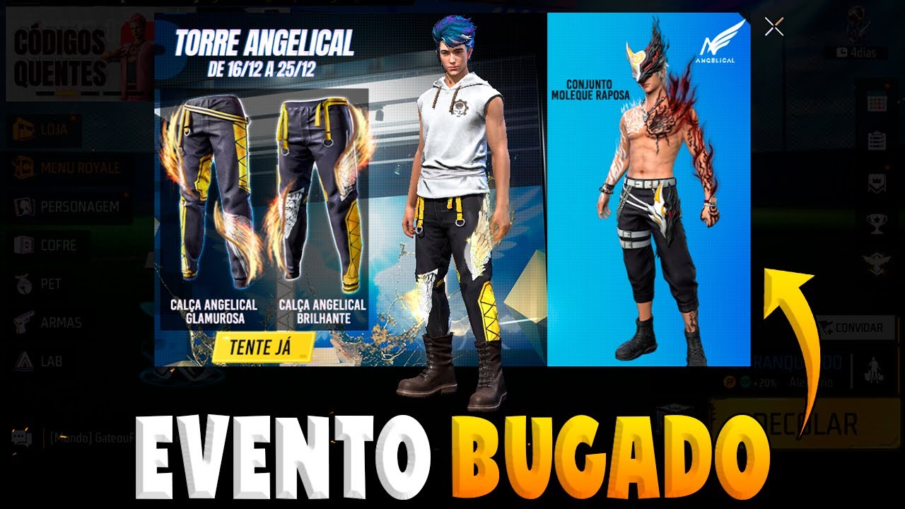 Free Fire, Calça Angelical, Passe Antigo