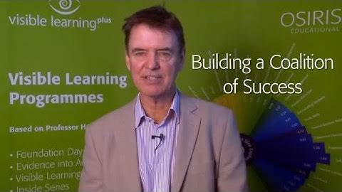 Professor Hattie discusses the Visible Learning Programme