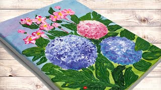 How to Paint Hydrangea Flowers with Easy Techniques No Brush | Creative World