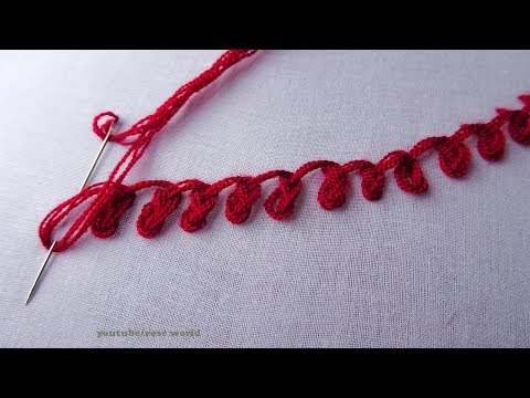 Basic Hand Embroidery - 42 | Rosette Chain Stitch