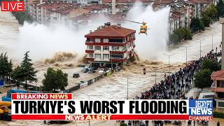 Massive Flooding Hits Osmaniye Türkiye Rivers Overflow and Swallow Everything After Torrential Rains