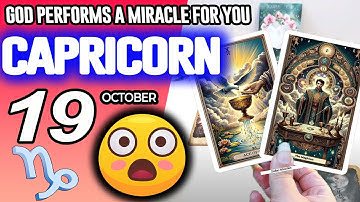Capricorn ♑️😇𝐆𝐎𝐃 𝐏𝐄𝐑𝐅𝐎𝐑𝐌𝐒 𝐀 𝐌𝐈𝐑𝐀𝐂𝐋𝐄 𝐅𝐎𝐑 𝐘𝐎𝐔❗🙌 horoscope for today OCTOBER 19 2025 ♑️ #capricorn