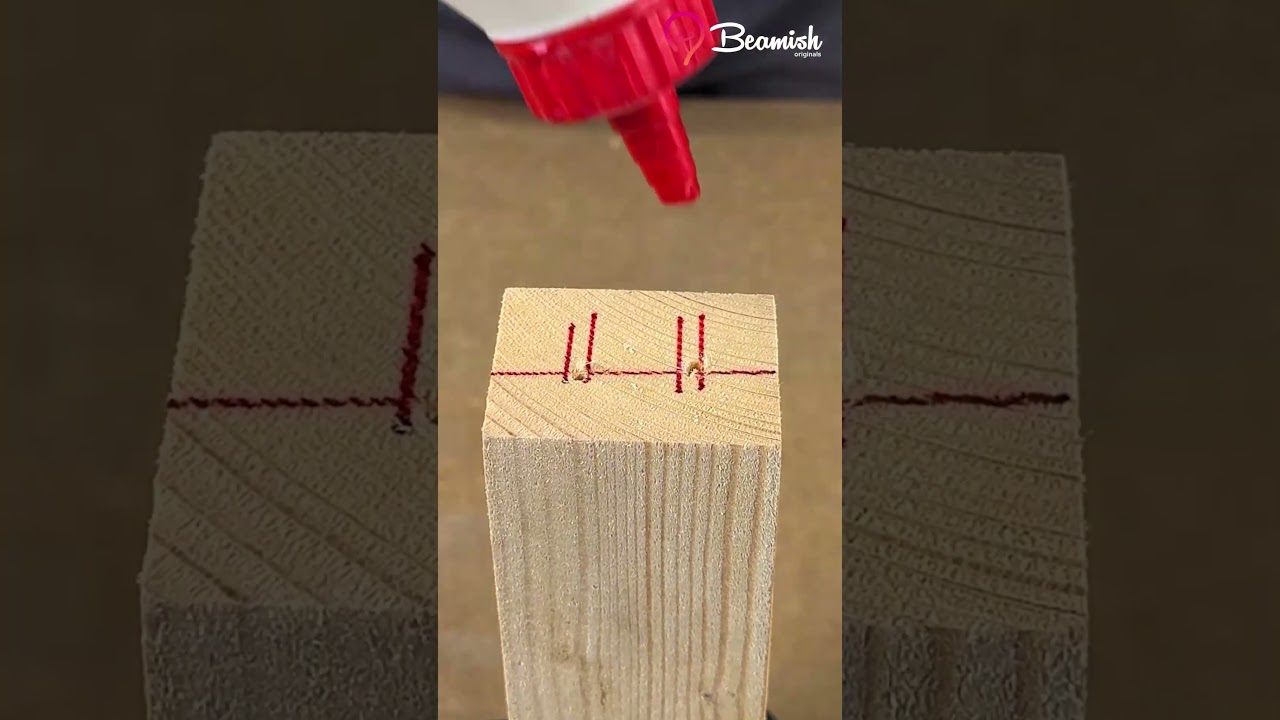 Wood post joint using nails 