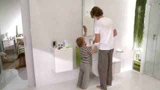 Roca W+W Wall-hung vitreous china WC and basin from First Class Wet Rooms