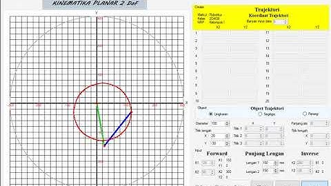 Simulasi Kinematika Robot 2 DoF (Forward, Inverse, Trajecktori) Dengan Visual Studio