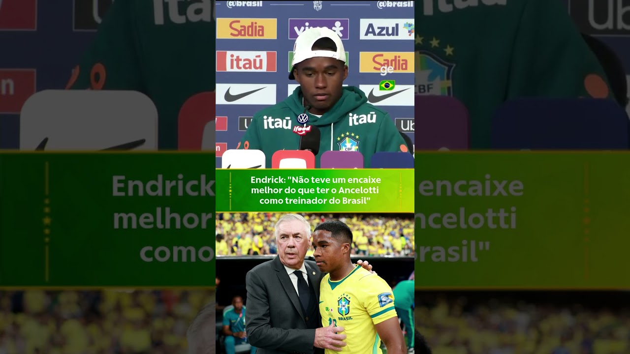 ENDRICK ELOGIA ANCELOTTI: "NÃO TERIA ENCAIXE MELHOR" | #shorts | Copa do Mundo 2026 | ge.globo