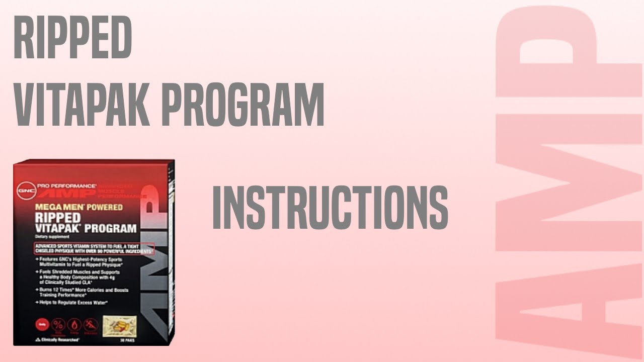 Ripped Vitapak Instructions - YouTube