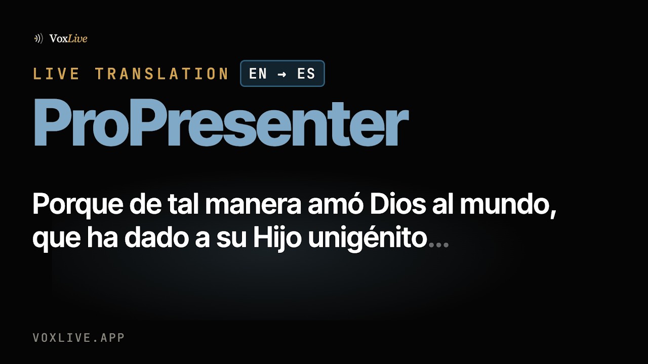 How to Put Live Translation on Your Screen with ProPresenter