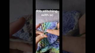 crochet hexagon cardigan cuffs with rib stitch, super easy and fast #crochet #shorts #viralshorts