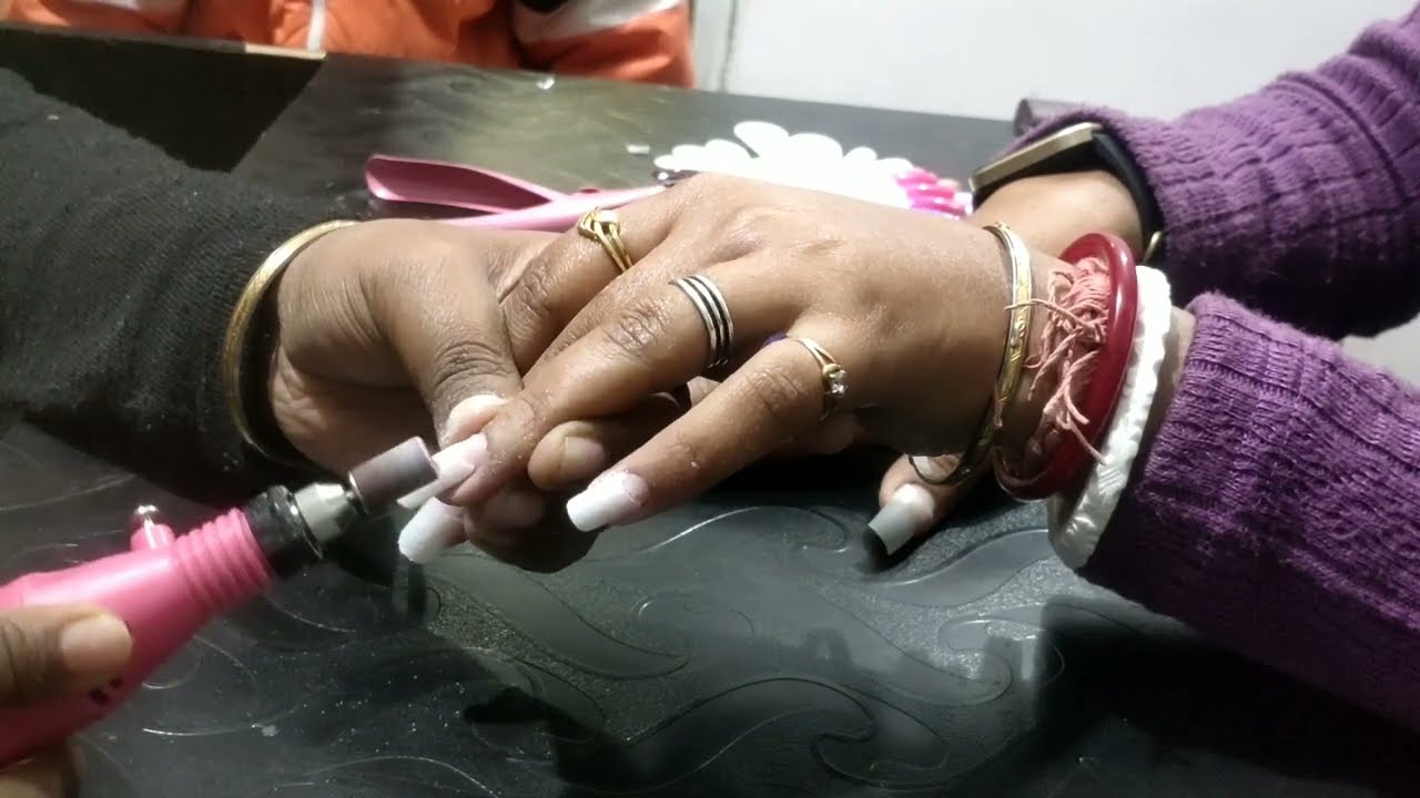 #Nail_Extensions কিভাবে পার্লারে নেল এক্সটেনশন  করা হয়। step by step. Full video.