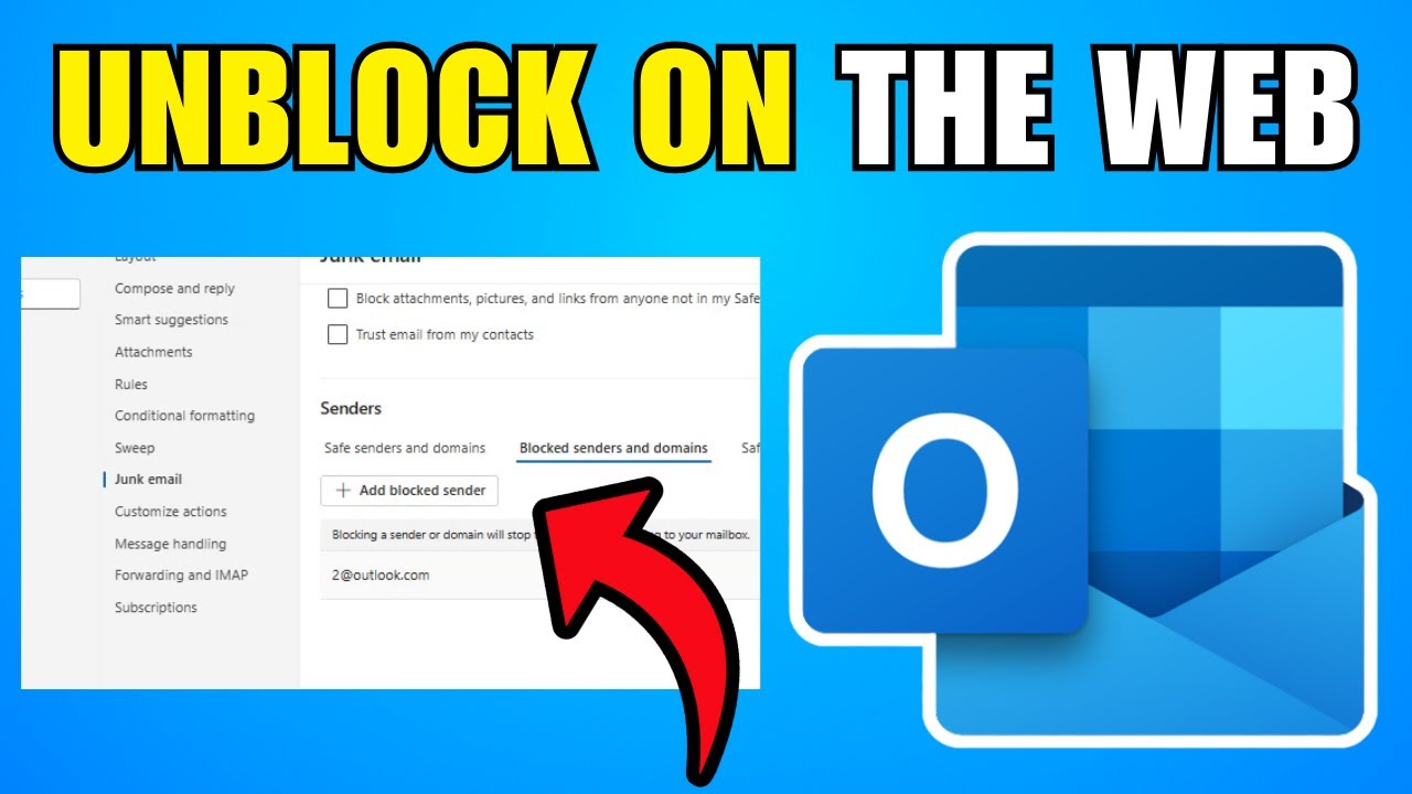 How To Unblock An Email Address In Outlook On The Web (2026) (Best Method)