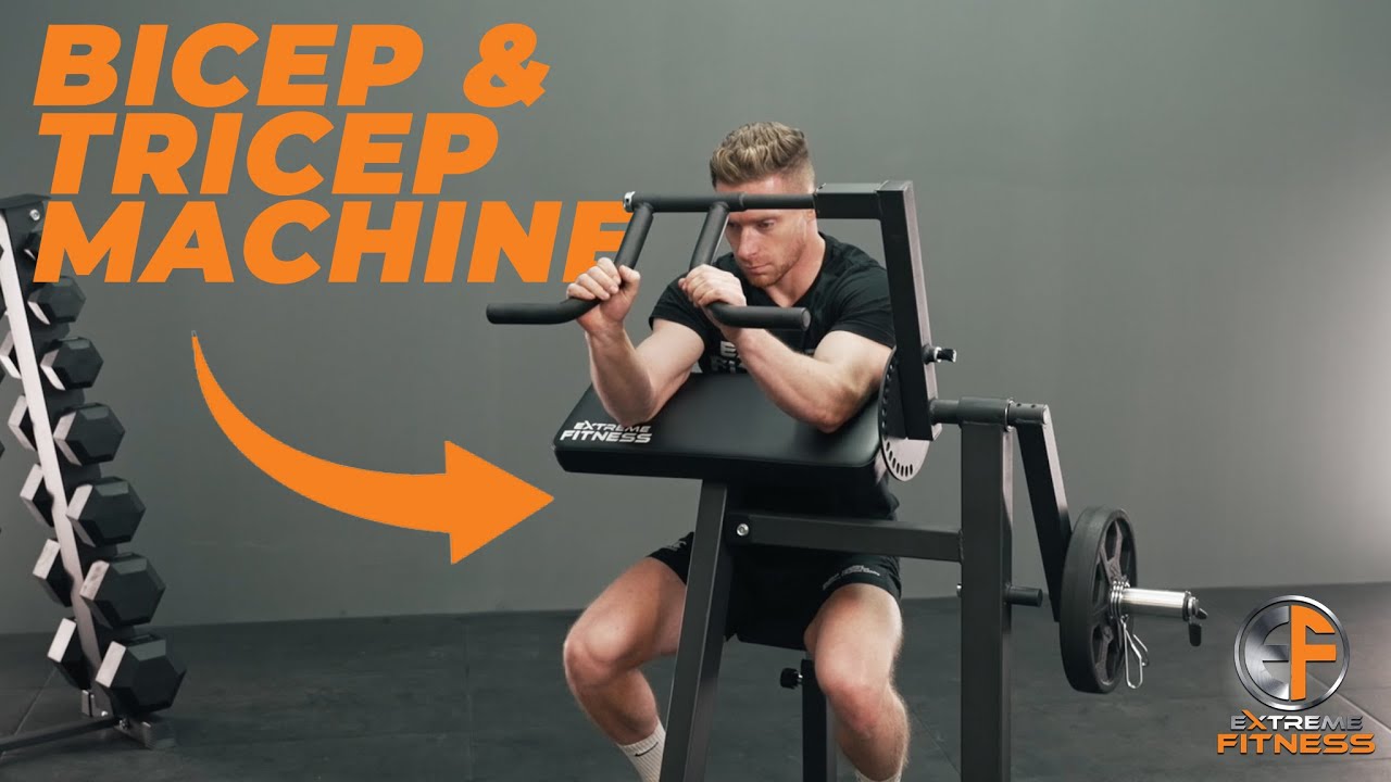 Plate Loaded Dual Bicep & Tricep Machine!