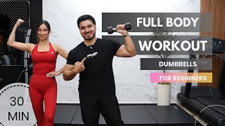 30 Min Full Body Dumbbell Workout (BEGINNER FRIENDLY)