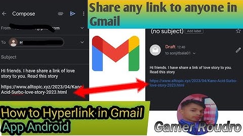 How to Send Any Link in Gmail Mobile || How to Hyperlink in Gmail App Android