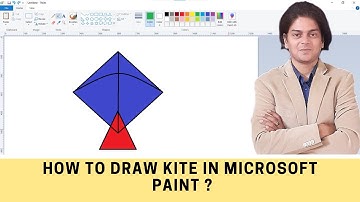 How to draw kite in Microsoft paint ?